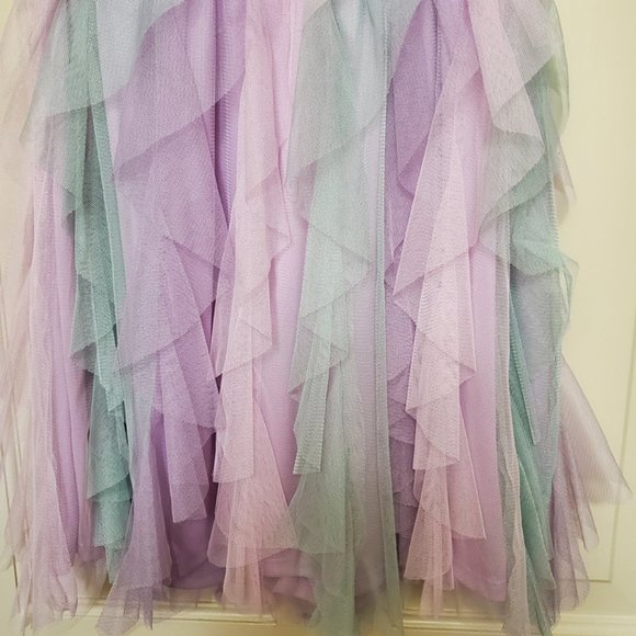 love, jayne 12 dress Sequins, Ruffles Rhinestone Multicolor New w/o Tag - Picture 3 of 6